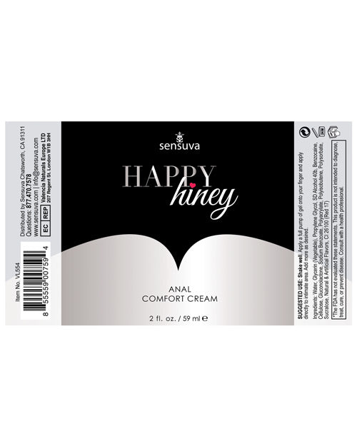 Sensuva Sensuva Happy Hiney Anal Comfort Cream - 2 oz