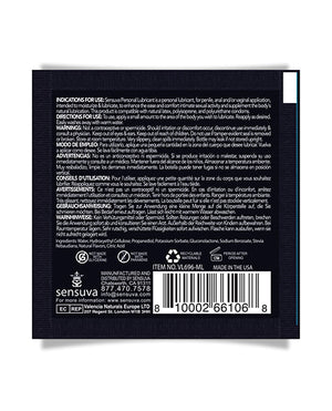 Sensuva Sensuva Natural Water Based Personal Lubricant Single Use Packet - 6 ml Cotton Candy - Image 2