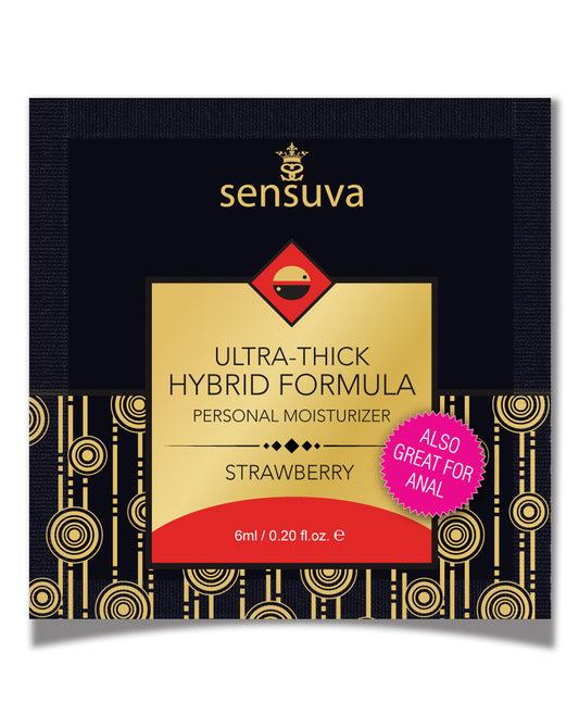 Sensuva Sensuva Ultra Thick Hybrid Personal Moisturizer Single Use Packet - 6 ml Strawberry