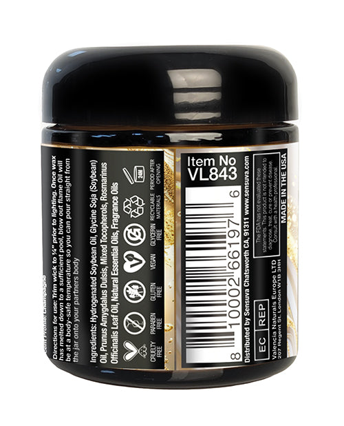 Sensuva Sensuva Lit Champagne Luxury Massage Candle - 4 oz - Image 2