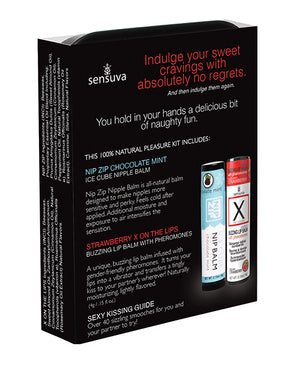 Sensuva Lips & Nips Pleasure Kit - Chocolate Nip Zip + Chocolate Strawberry XBalm + 50 Ways to Kiss Guide - Image 3