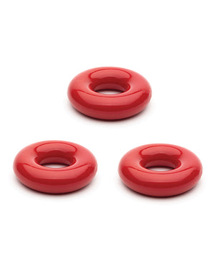 Sport Fucker Sport Fucker Chubby Cockring Pack of 3 - Red - Image 4