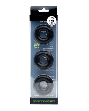 Sport Fucker Sport Fucker Chubby Cockring Pack of 3 - Smoke - Image 2
