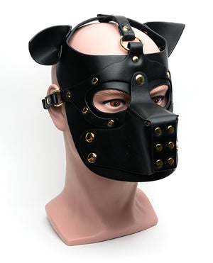 665 665 Bondage Pup Hood - O/S Black