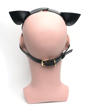 665 665 Bondage Pup Hood - O/S Black/Red - Image 3