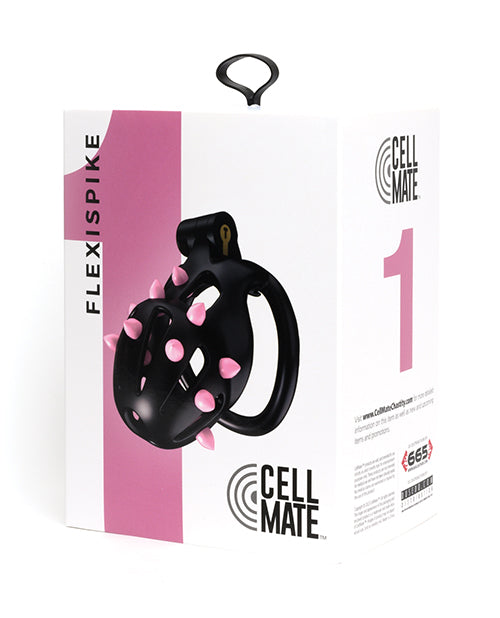 Sport Fucker Sport Fucker Cellmate FlexiSpike Chastity Cage - Size 1 Black/Pink - Image 2