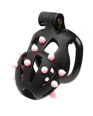 Sport Fucker Sport Fucker Cellmate FlexiSpike Chastity Cage - Size 1 Black/Pink - Image 3