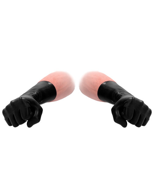 Fist It Shots Fist It Latex Short Gloves - Black - Image 2