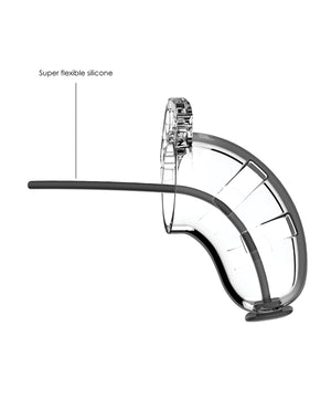 Man Cage Shots Man Cage 3.5" w/Silicone Urethral Sounding - Clear - Image 4