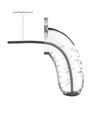Man Cage Shots Man Cage 4.5" w/Silicone Urethral Sounding - Clear - Image 3