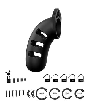 Man Cage Shots Man Cage Chastity 4.5" Cock Cage Model 21 - Black - Image 5