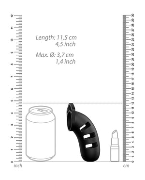 Man Cage Shots Man Cage Chastity 4.5" Cock Cage Model 21 - Black - Image 3