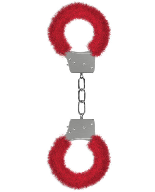 Ouch Shots Ouch Beginner's Handcuffs Furry - Red