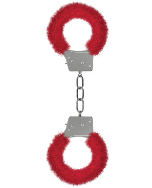 Ouch Shots Ouch Beginner's Handcuffs Furry - Red