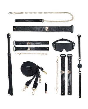Shots Ouch! Rome Collection Bondage Kit w/Bag - Black - Image 3