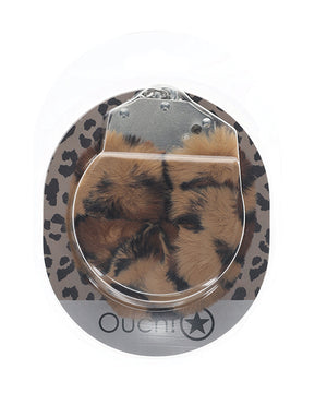 Ouch Shots Ouch! Heavy-duty Fluffy Handcuffs - Leopard - Image 2