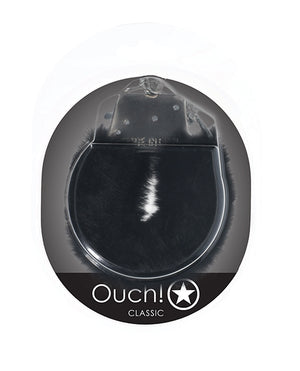 Ouch Shots Ouch! Classic Fluffy Handcuffs - Black - Image 2