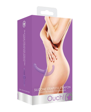Ouch Shots Ouch Silicone Strapless Strap On - Purple - Image 2