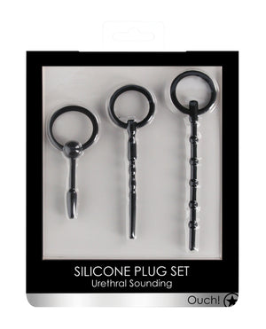 Ouch Shots Ouch Urethral Sounding Plug Set - Black