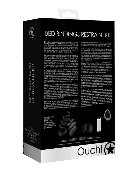 Ouch Shots Ouch Bed Bindings Restraint Kit - Black - Image 2