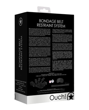 Ouch Shots Ouch Bondage Belt Restraint System - Black - Image 2