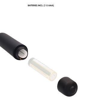 Ouch Shots Ouch Urethral Sounding Silicone Vibrating Bullet Plug w/Beaded Tip - Black - Image 4