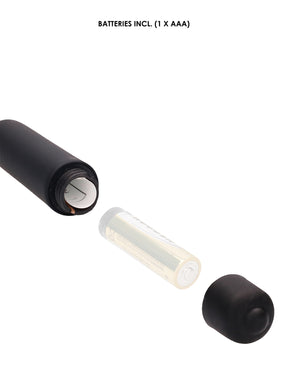 Ouch Shots Ouch Extra Long Urethral Sounding Silicone Vibrating Bullet Plug - Black - Image 5