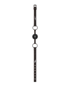 Ouch Shots Ouch Breathable Ball Gag w/Denim Straps - Black - Image 3