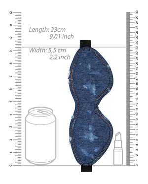 Shots Shots Denim Eye Mask - Blue - Image 5
