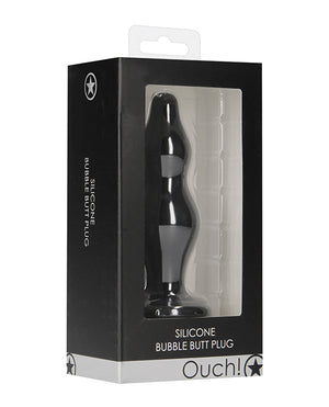 Ouch Shots Ouch Bubble Butt Plug - Black