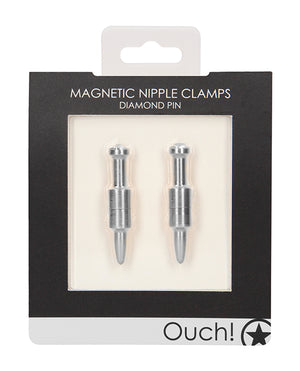 Ouch Shots Ouch Pin Magnetic Nipple Clamps - Silver