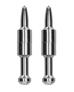 Ouch Shots Ouch Pin Magnetic Nipple Clamps - Silver - Image 2