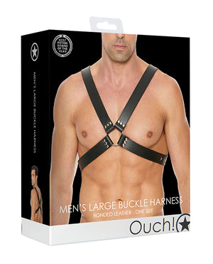 Ouch Shots Ouch Men's Large Buckle Harness - Black - Image 3