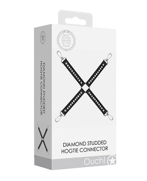 Ouch Shots Ouch Diamond Studded Hogtie - Black