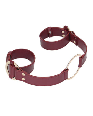 Ouch Shots Ouch Halo Handcuff w/Connector - Burgundy - Image 4
