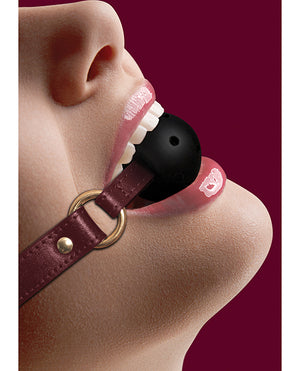 Ouch Shots Ouch Halo Breathable Ball Gag - Burgundy - Image 5