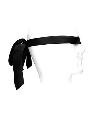 Ouch Shots Ouch Black &amp; White Satin Bondage Tie - Black - Image 3