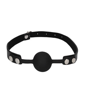Ouch Shots Ouch Black &amp; White Silicone Ball Gag - Black - Image 3