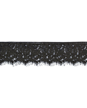 Ouch Shots Ouch Black &amp; White Lace Mask w/Elastic Straps - Black - Image 3
