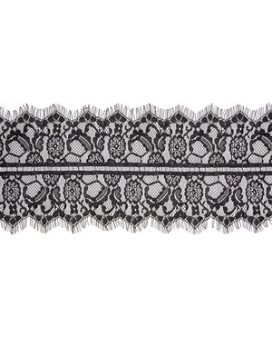 Ouch Shots Ouch Black &amp; White Lace Mask w/Elastic Straps - Black - Image 4