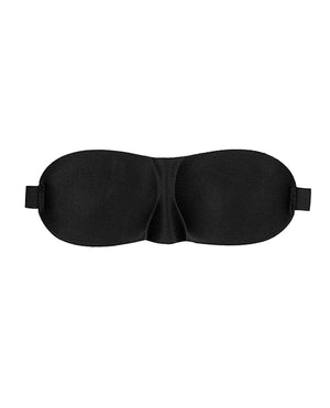 Ouch Shots Ouch Black &amp; White Satin Curvy Eye Mask w/Elastic Straps - Black - Image 3