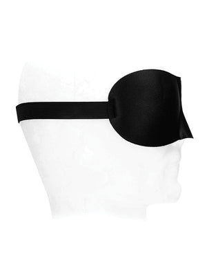 Ouch Shots Ouch Black &amp; White Satin Curvy Eye Mask w/Elastic Straps - Black - Image 4
