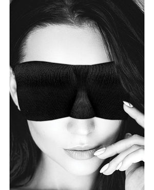 Ouch Shots Ouch Black &amp; White Satin Curvy Eye Mask w/Elastic Straps - Black - Image 5