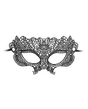 Ouch Shots Ouch Black &amp; White Lace Eye Mask - Princess Black - Image 3