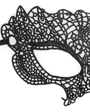 Ouch Shots Ouch Black &amp; White Lace Eye Mask - Princess Black - Image 4