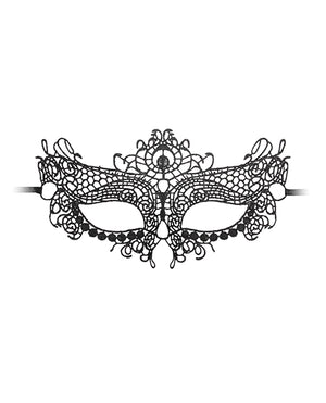 Ouch Shots Ouch Black &amp; White Lace Eye Mask - Queen Black - Image 4