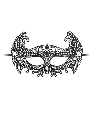 Ouch Shots Ouch Black &amp; White Lace Eye Mask - Empress Black - Image 4