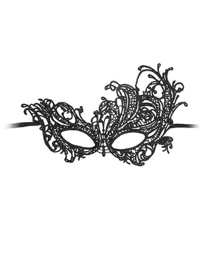 Ouch Shots Ouch Black &amp; White Lace Eye Mask - Royal Black - Image 3