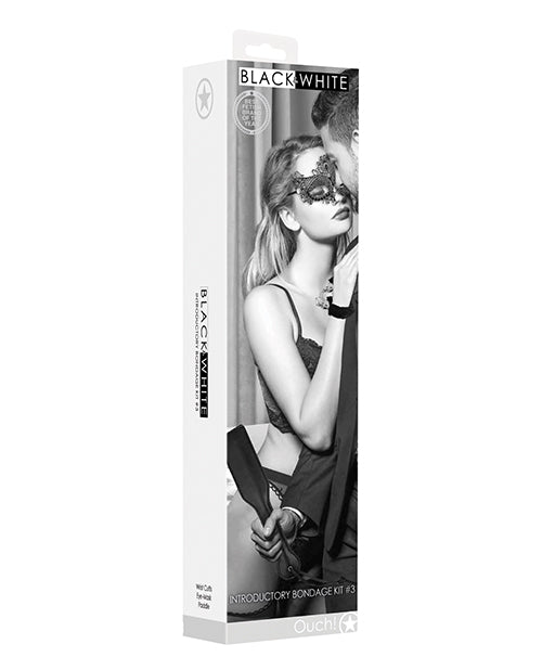 Ouch Shots Ouch Black &amp; White Introductory Bondage Kit #3 - Black - Image 2