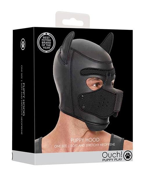 Ouch Shots Ouch Puppy Play Puppy Hood - Black - Image 2
